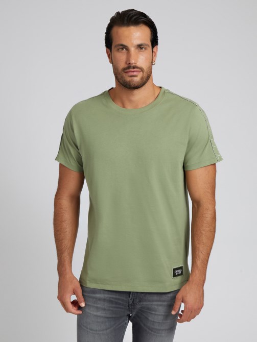 تيشيرت بشريط الشعار - أخضر Guess