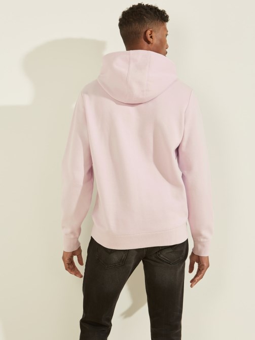 كنزة بغطاء رأس وشعار أرجواني Guess