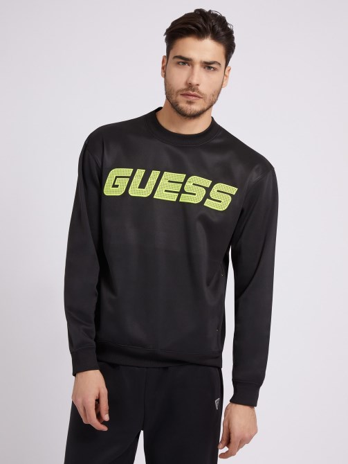 كنزة بشعار أمامي أسود Guess