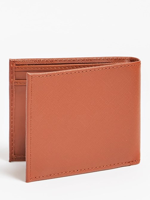 محفظة Certosa Saffiano البني Guess