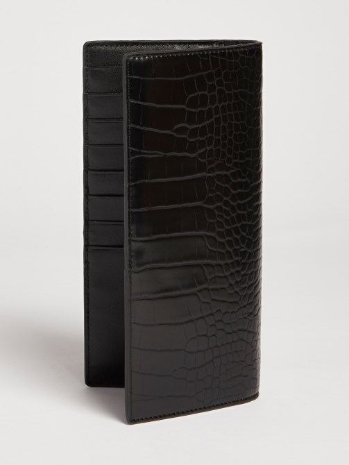 جيس محفظة بطبعة جلد التمساح أسود
