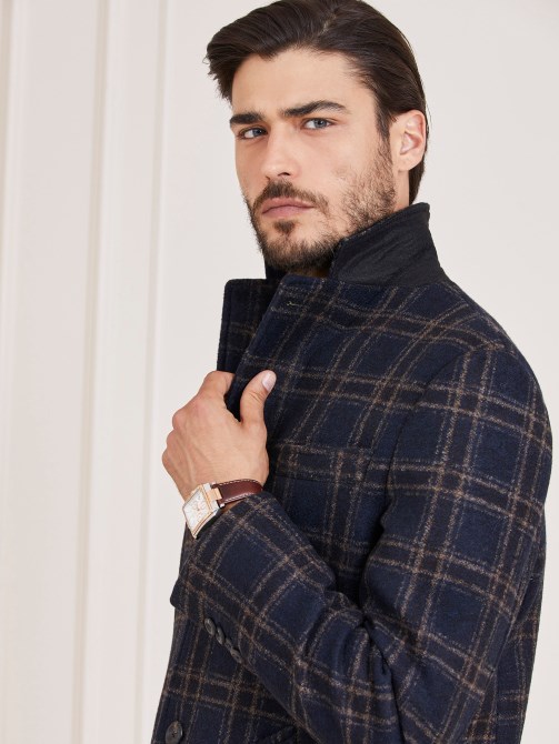 جاكيت من الصوف المخلوط Guess Marciano أزرق متعدد