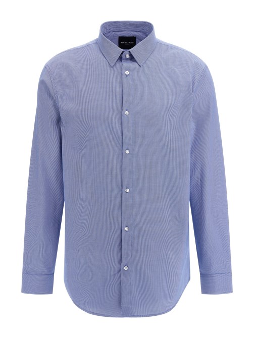 Marciano Houndstooth قميص أزرق متعدد التخمين