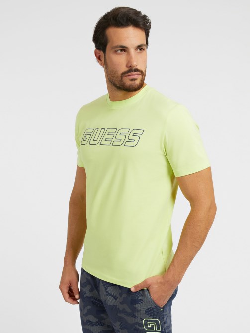 أمامي Lgoo T-shirt Green Guess