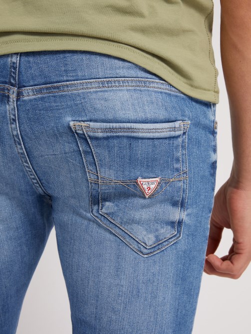 بنطلون جينز جديد ضيق أزرق Guess