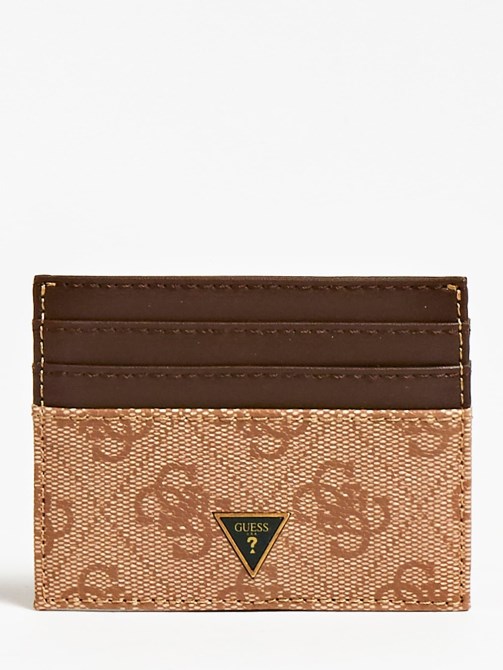 حافظة بطاقات ائتمان Vezzola باللون البيج Guess