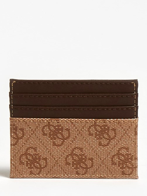 حافظة بطاقات ائتمان Vezzola باللون البيج Guess