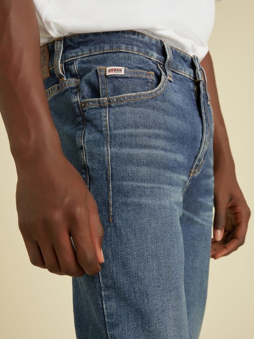 بنطلون جينز ضيق أزرق Guess