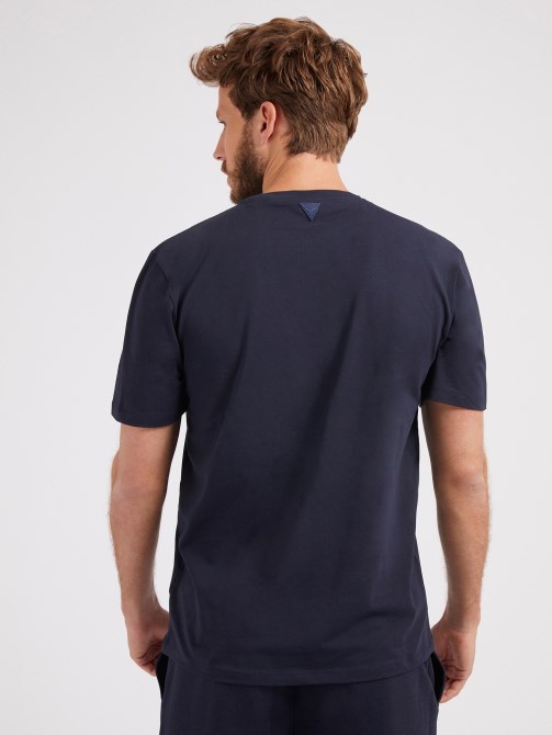 تيشيرت بشعار أمامي أزرق Guess