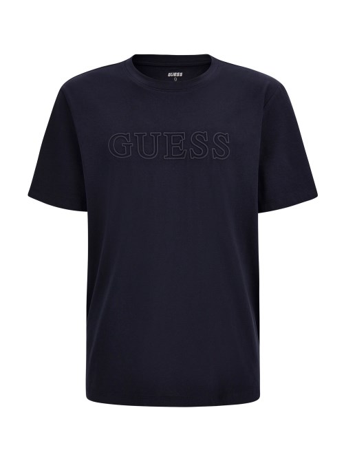 تيشيرت بشعار أمامي أزرق Guess
