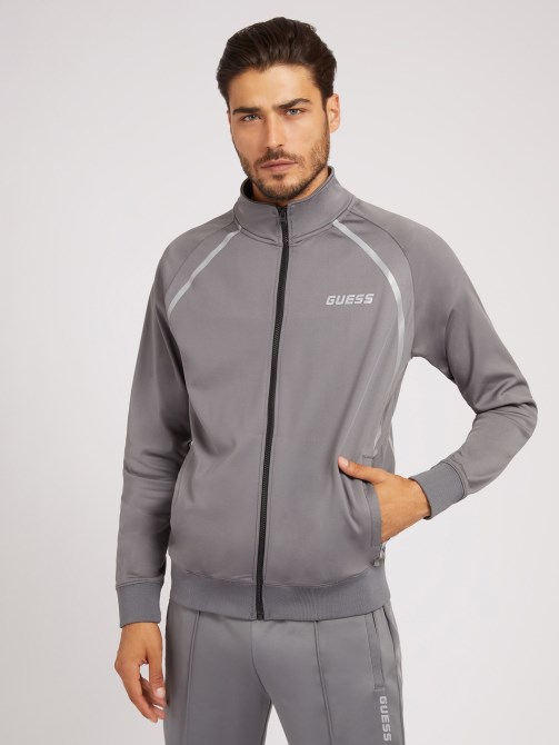 كنزة بشعار أمامي رمادي Guess