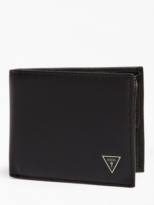 محفظة Certosa Saffiano Black Guess