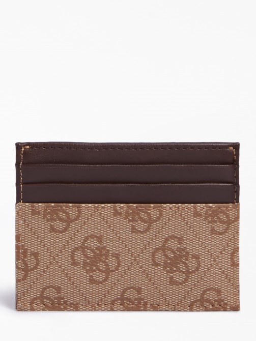 حافظة بطاقات ائتمان بشعار Vezzola 4g باللون البني