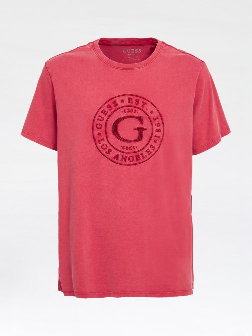 تيشيرت بشعار أمامي أحمر Guess