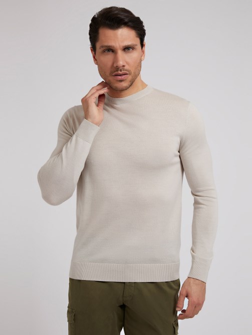 Marciano كنزة صوفية بياقة مستديرة باللون الرمادي Guess
