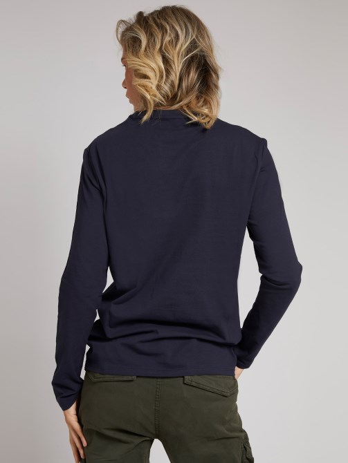تي شيرت بطبعة أمامية أزرق Guess
