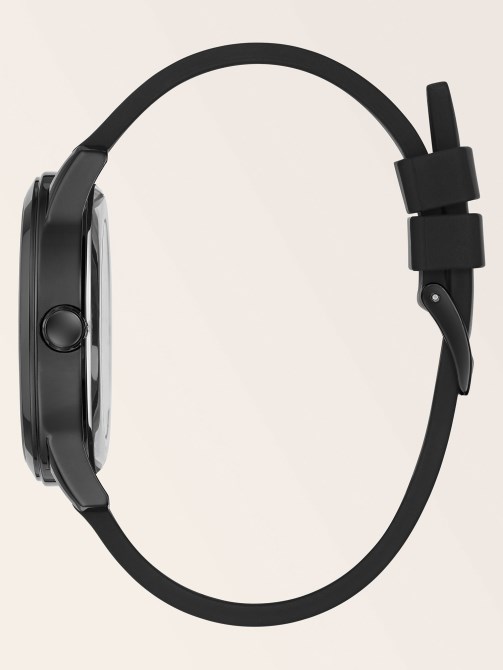 ساعة انالوج بشعار باللون باللون الاسود