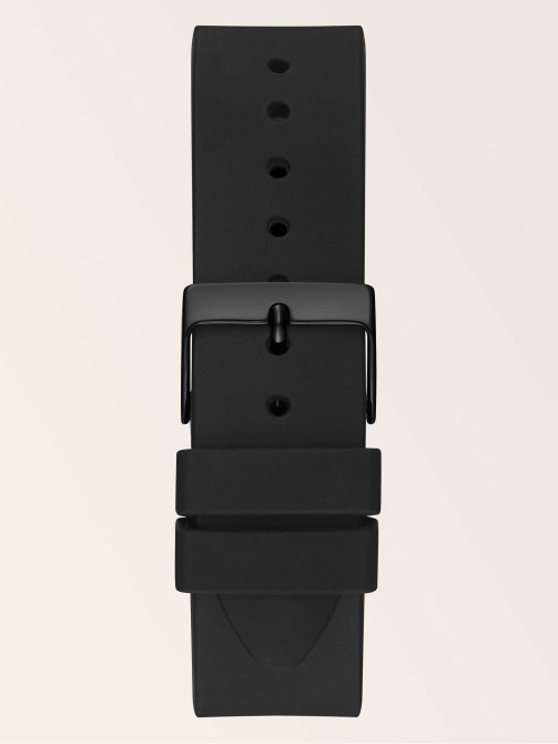 ساعة انالوج بشعار باللون باللون الاسود