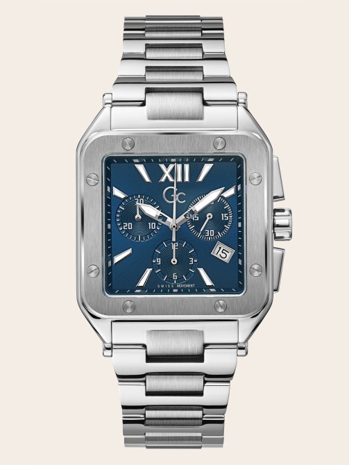 فضية Guess Gc كوارتز كرونوغراف مشاهدة يجعل الجديد