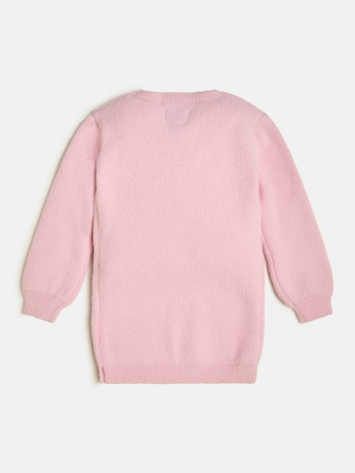 جيس فستان كنزة بشعار مثلث وردي