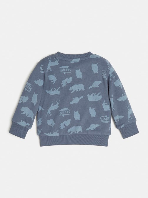 قميص من النوع الثقيل متعدد الألوان باللون الأزرق