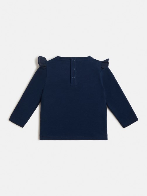 جيس قميص شيفون مكشكش أزرق