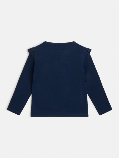 جيس قميص شيفون مكشكش أزرق