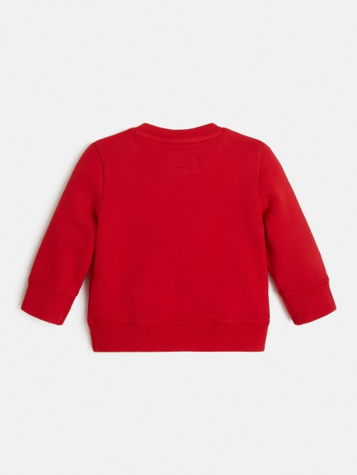 قميص من النوع الثقيل طاقم الرقبة تخمين أحمر