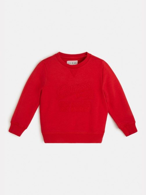 قميص من النوع الثقيل طاقم الرقبة تخمين أحمر