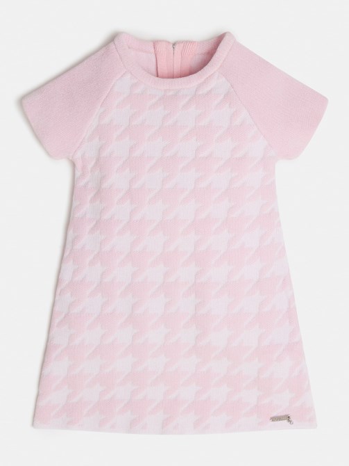 جيس فستان وردي بتصميم Houndstooth