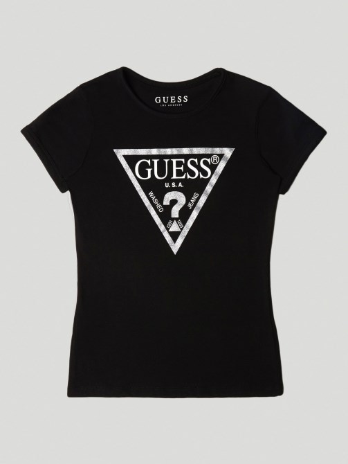 تيشيرت بشعار مثلث أسود Guess