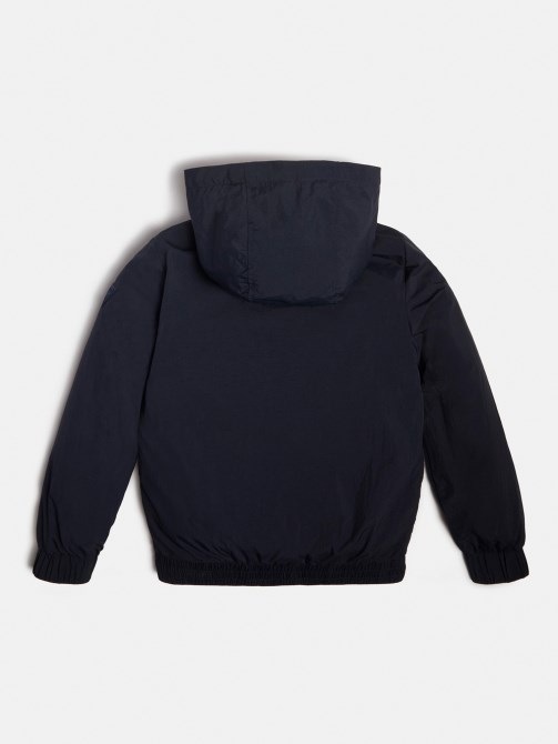 سترة سترة زرقاء Guess مع غطاء محرك السيارة