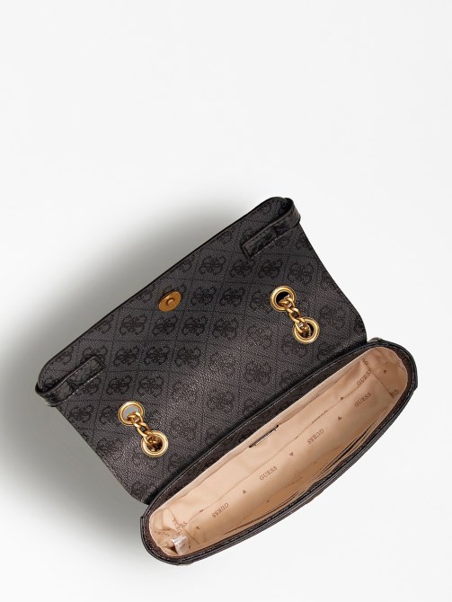 حقيبة كروس صغيرة بشعار 4g من Zadie باللون الرمادي