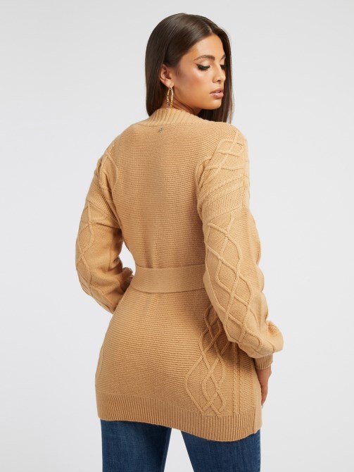 سترة من مزيج الصوف باللون البيج Guess
