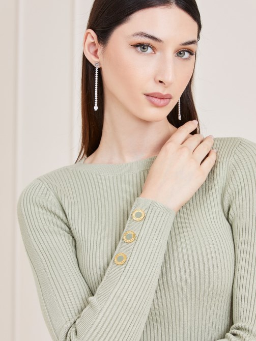 سترة خضراء برقبة قارب Marciano من Guess