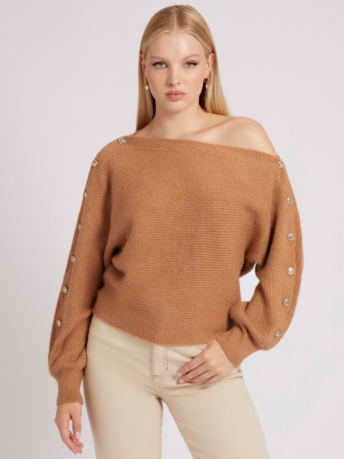 سترة الظهر البني Guess