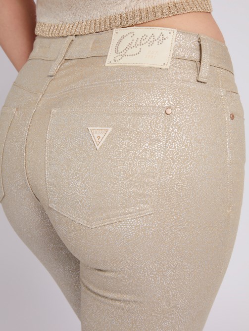 بنطال Bootcut طباعة أنيماليير بيج Guess
