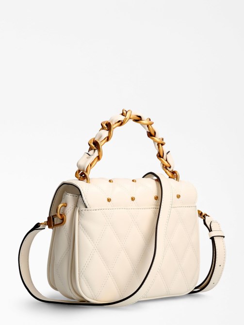 حقيبة كتف تريانا ربط بيضاء من Guess