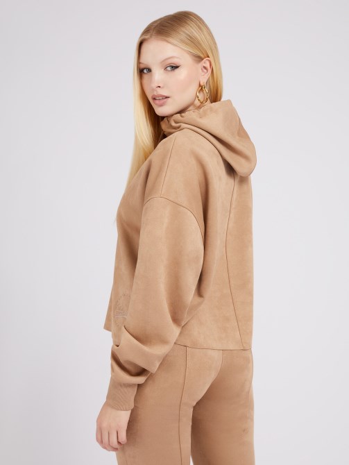 قميص من الجلد المدبوغ البيج Guess