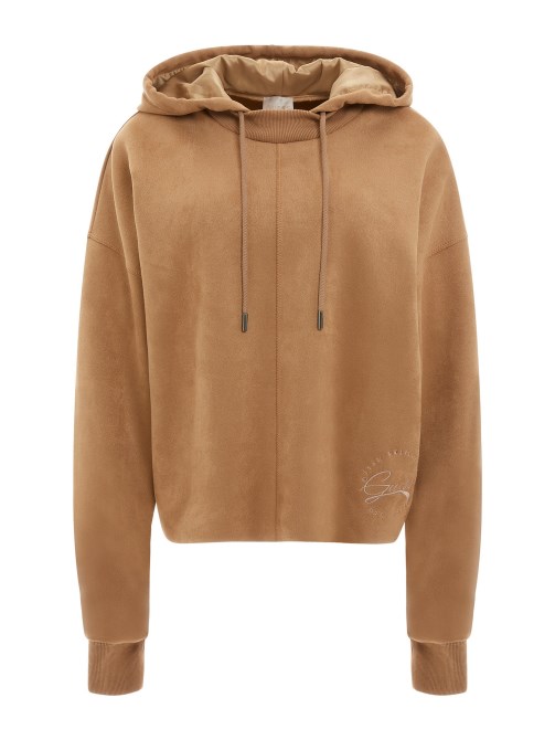 قميص من الجلد المدبوغ البيج Guess