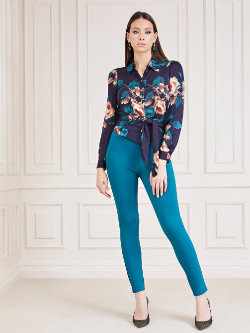 قميص أزرق متعدد الألوان بطبعة زهور Marciano Guess