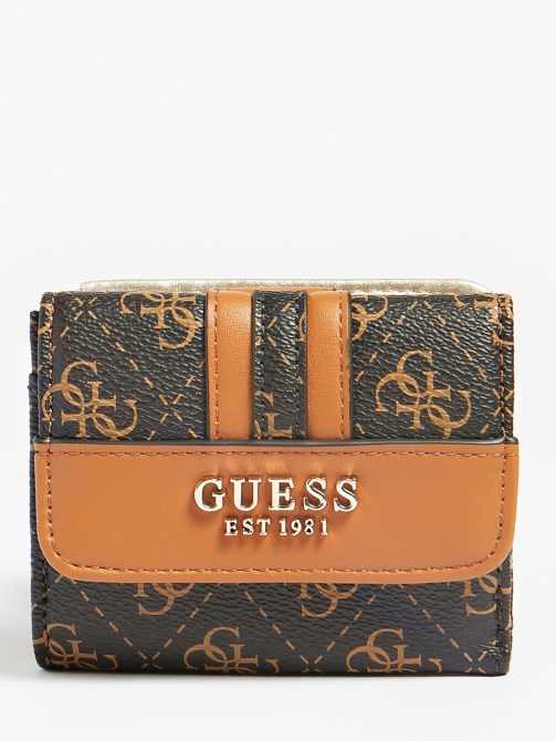 محفظة Kasinta بشعار 4g بني غامق Guess