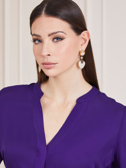 بلوزة من الحرير Marciano Guess Purple