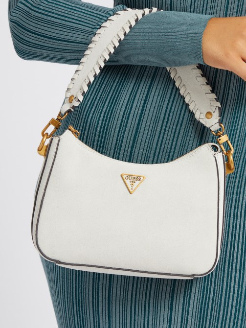 حقيبة كتف صغيرة بيضاء الجلد المدبوغ من Kaoma Guess