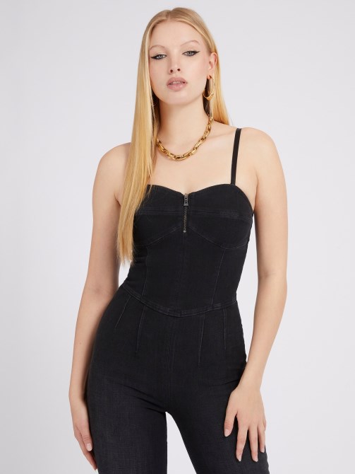 بذلة دنيم سوداء ضيقة من Guess
