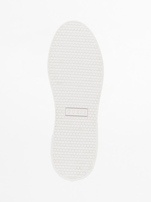 حذاء رياضي برشام فرو صناعي تخمين أبيض