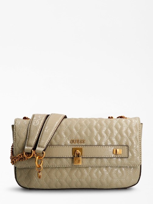 كروس بودي بشعار Isidora G Shine باللون الأخضر من Guess