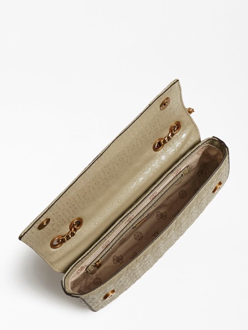 كروس بودي بشعار Isidora G Shine باللون الأخضر من Guess