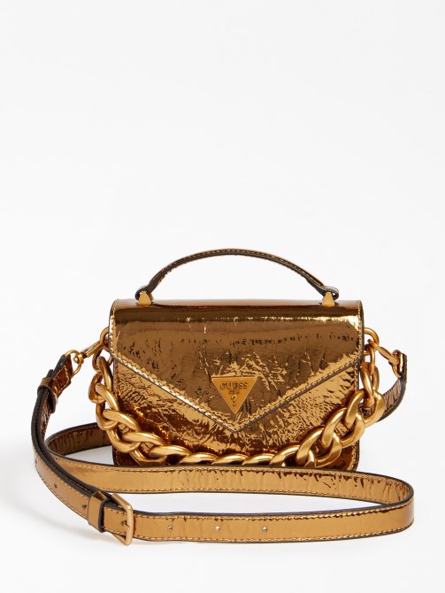 حقيبة كروس صغيرة من البرونز Guess Retour