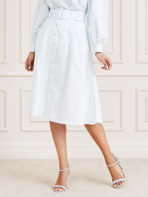 Marciano تنورة بحزام أزرق فاتح Guess